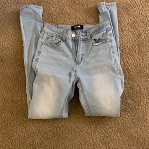 Wax Jeans that are Light Washed Skinny Jeans
